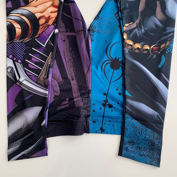Marvel Avengers Comics Hawkeye Black Widow Leggings Size S - Picture 7 of 12